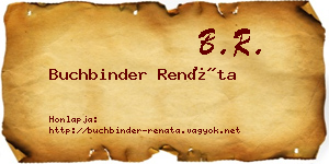 Buchbinder Renáta névjegykártya